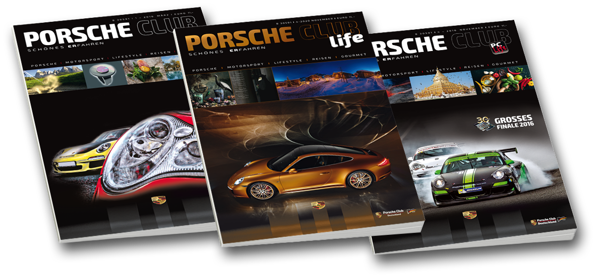 Porsche Club Life Magazin – Layout und Satz Thomas Schack Ismaning